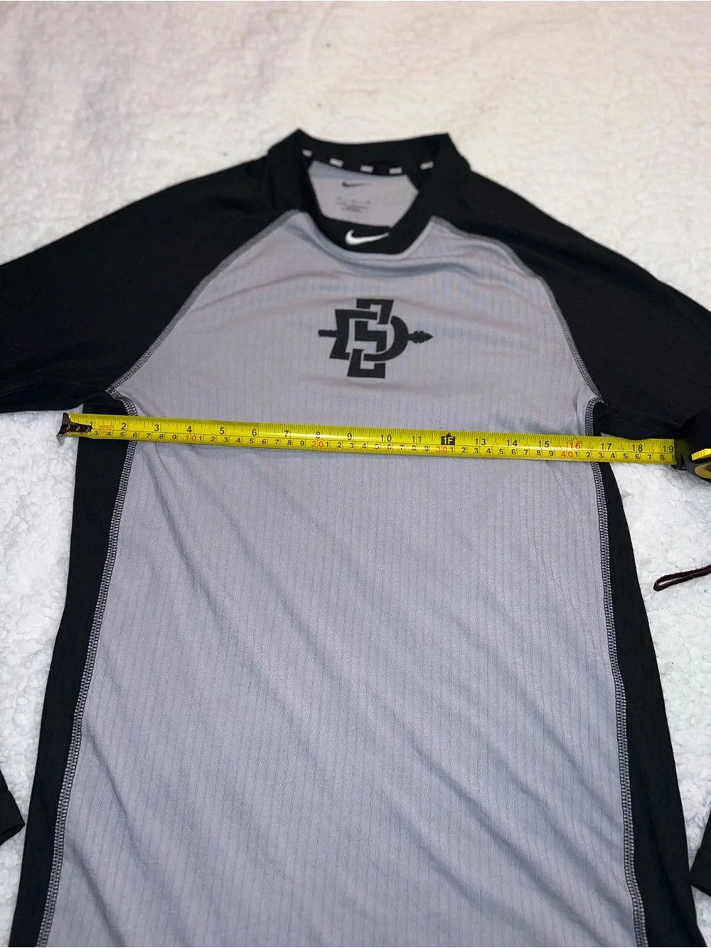 Nike Men’s Long-Sleeve Rash Guard - Gray & Black